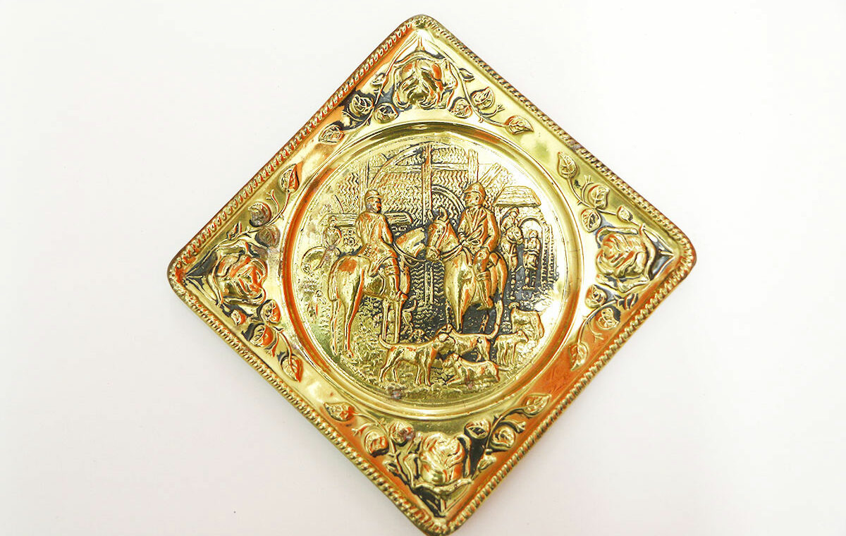 Koperen wandbordje poetsen