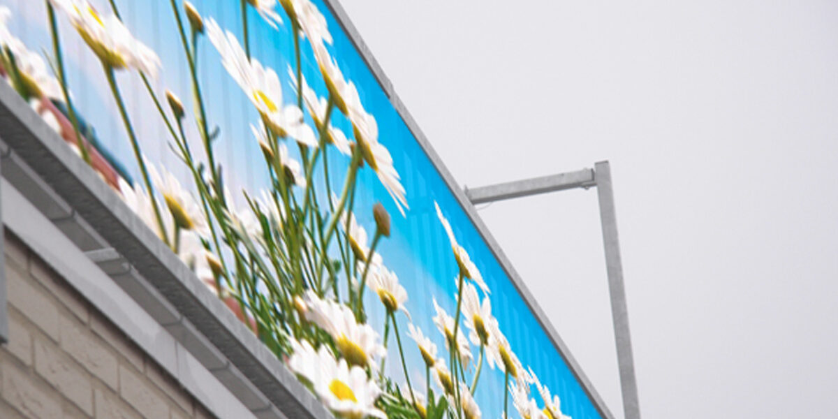 Balkondoek met bloemen