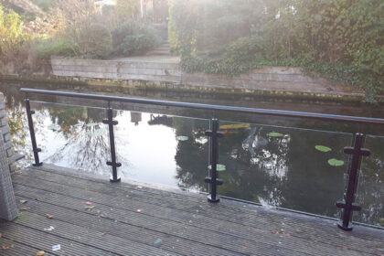 glas balustrade van staal