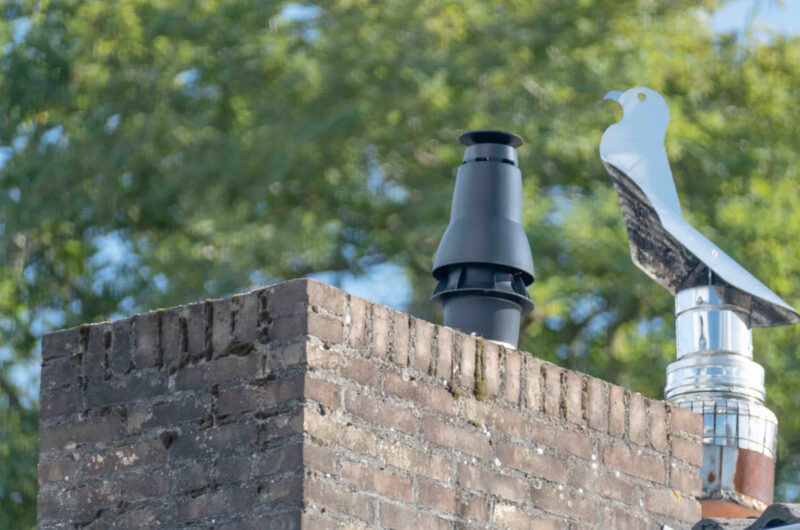 Schoorsteenkap gek