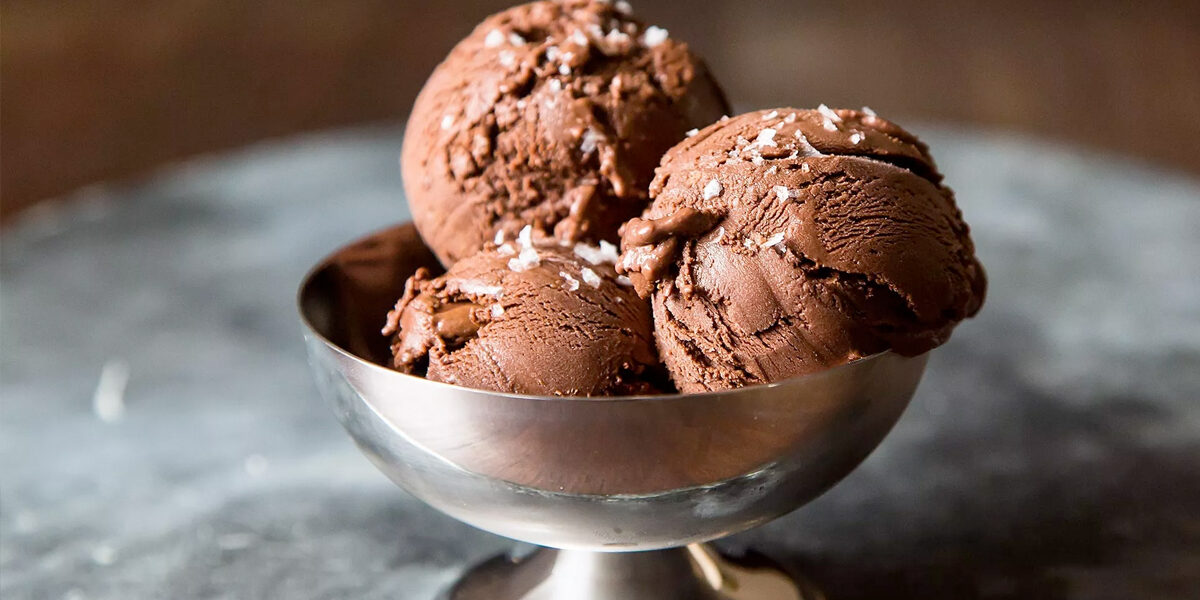Chocolade sorbetijs