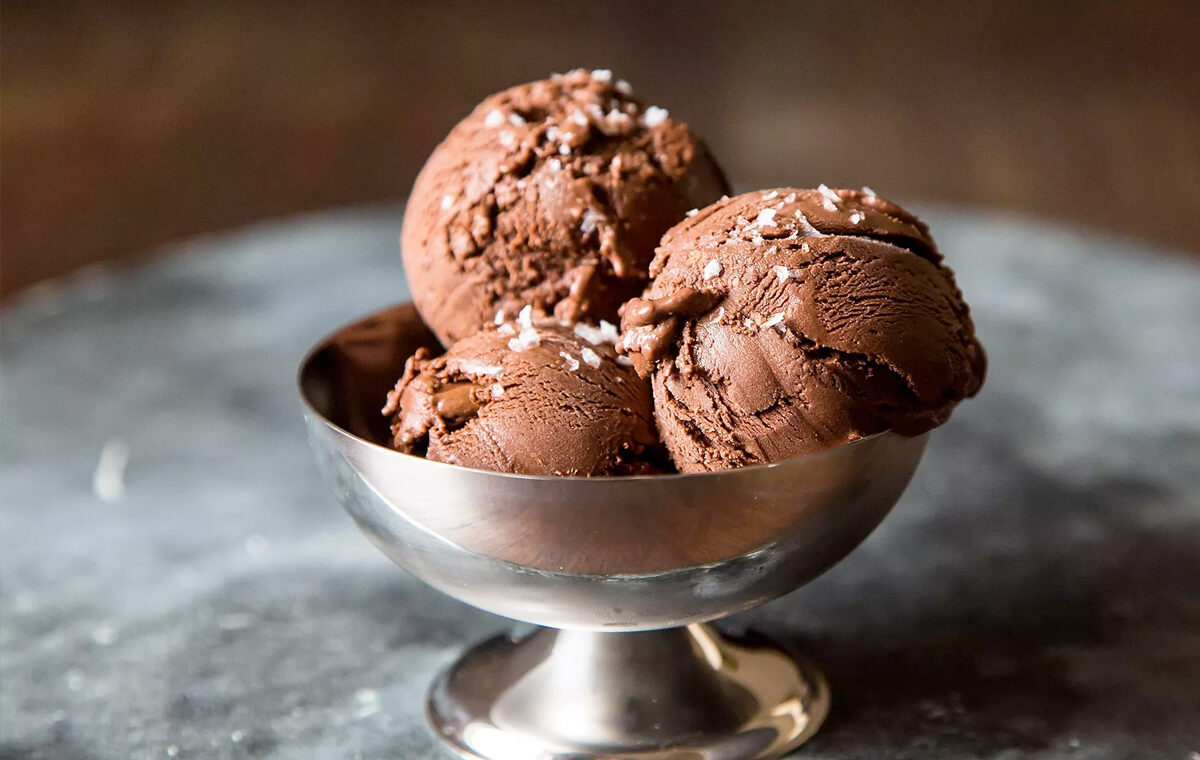 Chocolade sorbetijs
