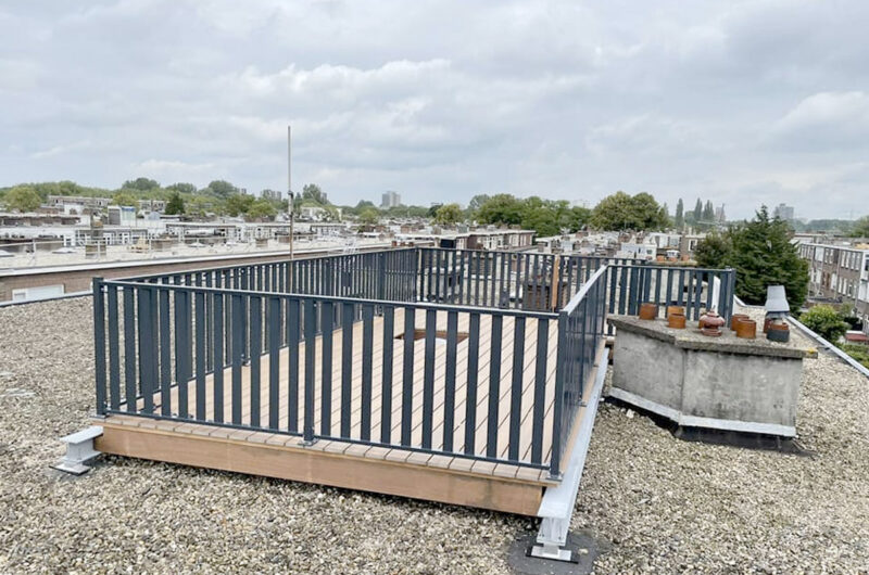 Aluminium hekwerk voor dakterras