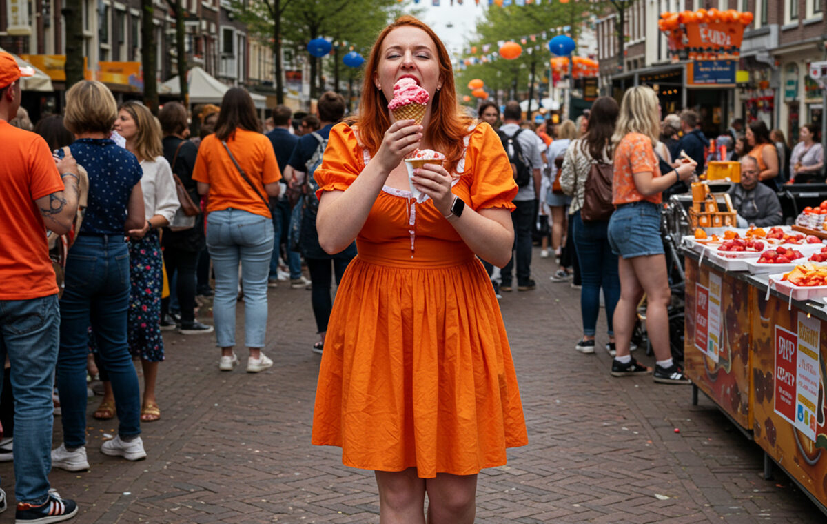 ijscokar op koningsdag