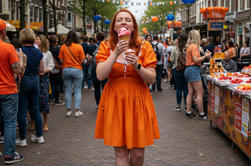 ijscokar op koningsdag