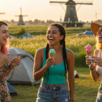 Schepijs op de camping