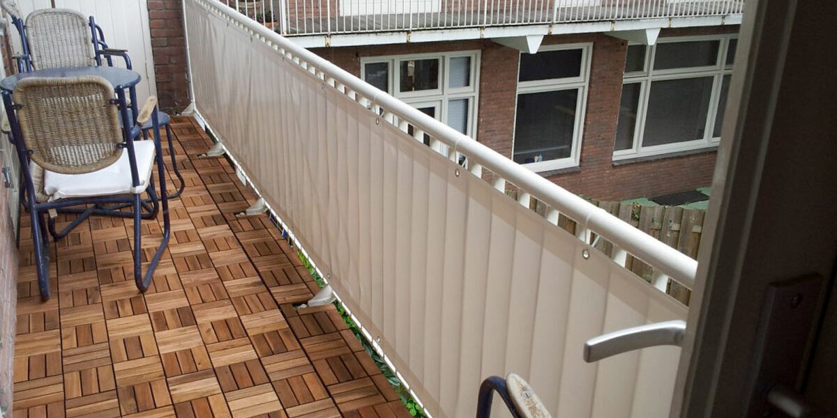 Wind en zichtbescherming in een