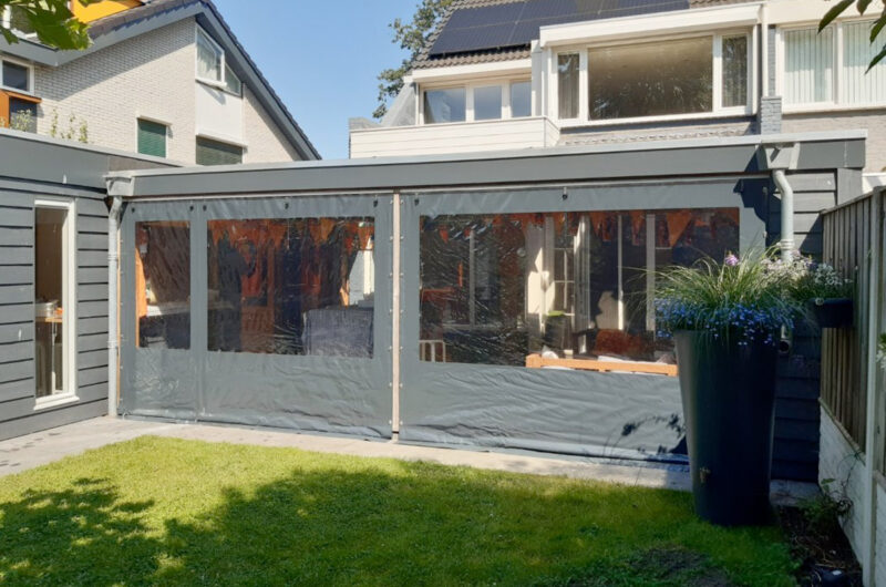 Winteravonden met een verandazeil