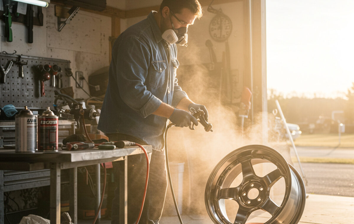 poedercoaten van oldtimer velgen