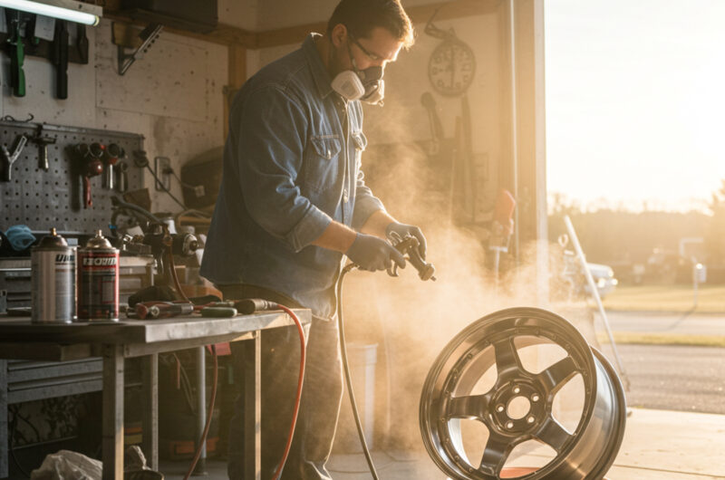 poedercoaten van oldtimer velgen