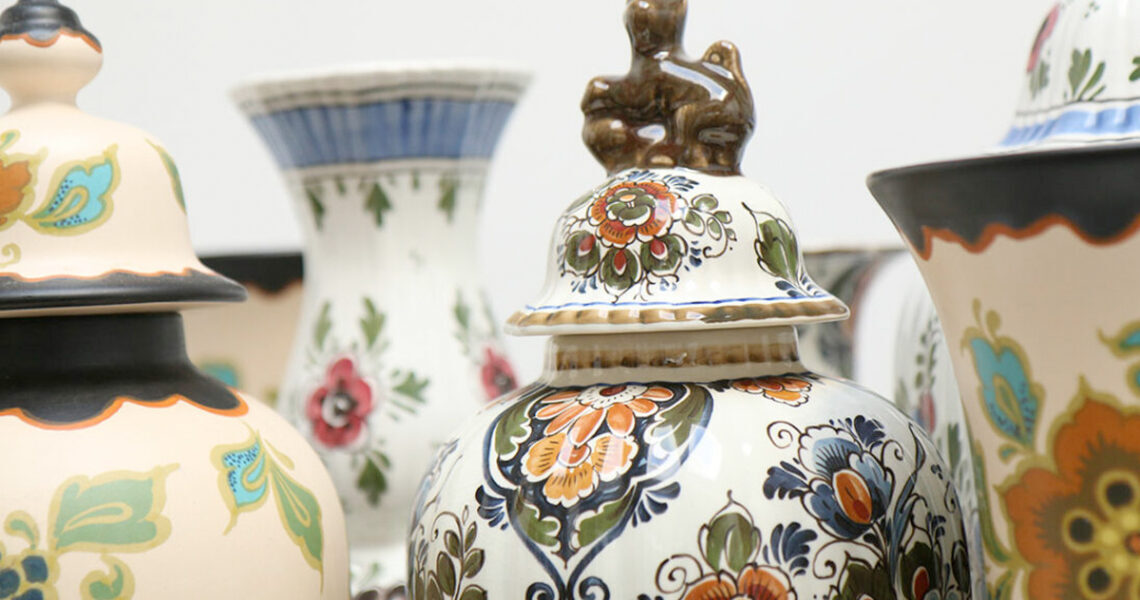 vrolijke vintage vazen