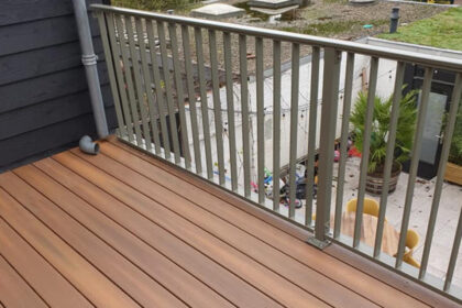 Hekwerk voor balkon van aluminium