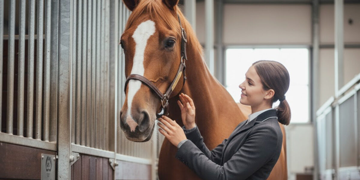 Paardenboxen met houten planken