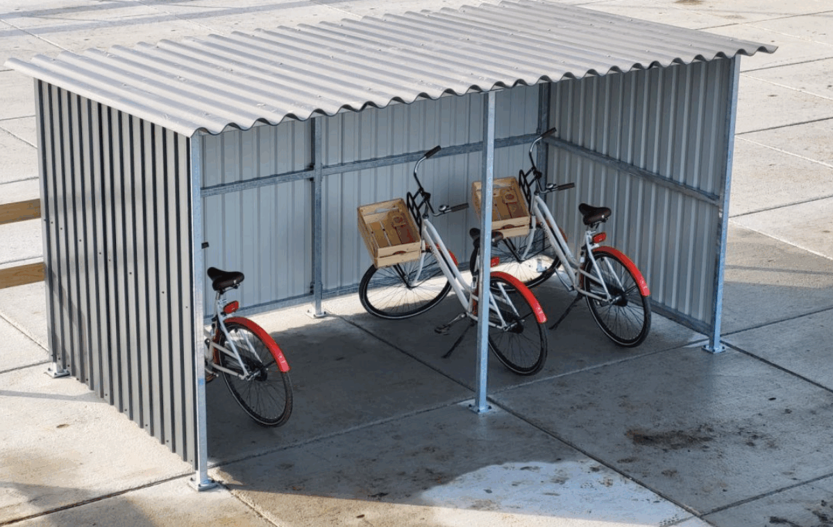 Stalen fietsenhok laten plaatsen