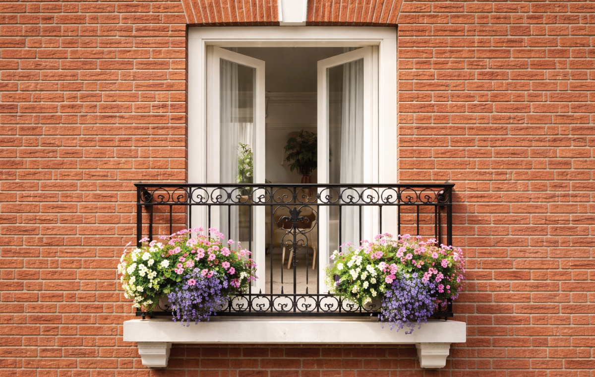 Kunststof kozijn voor Frans balkon